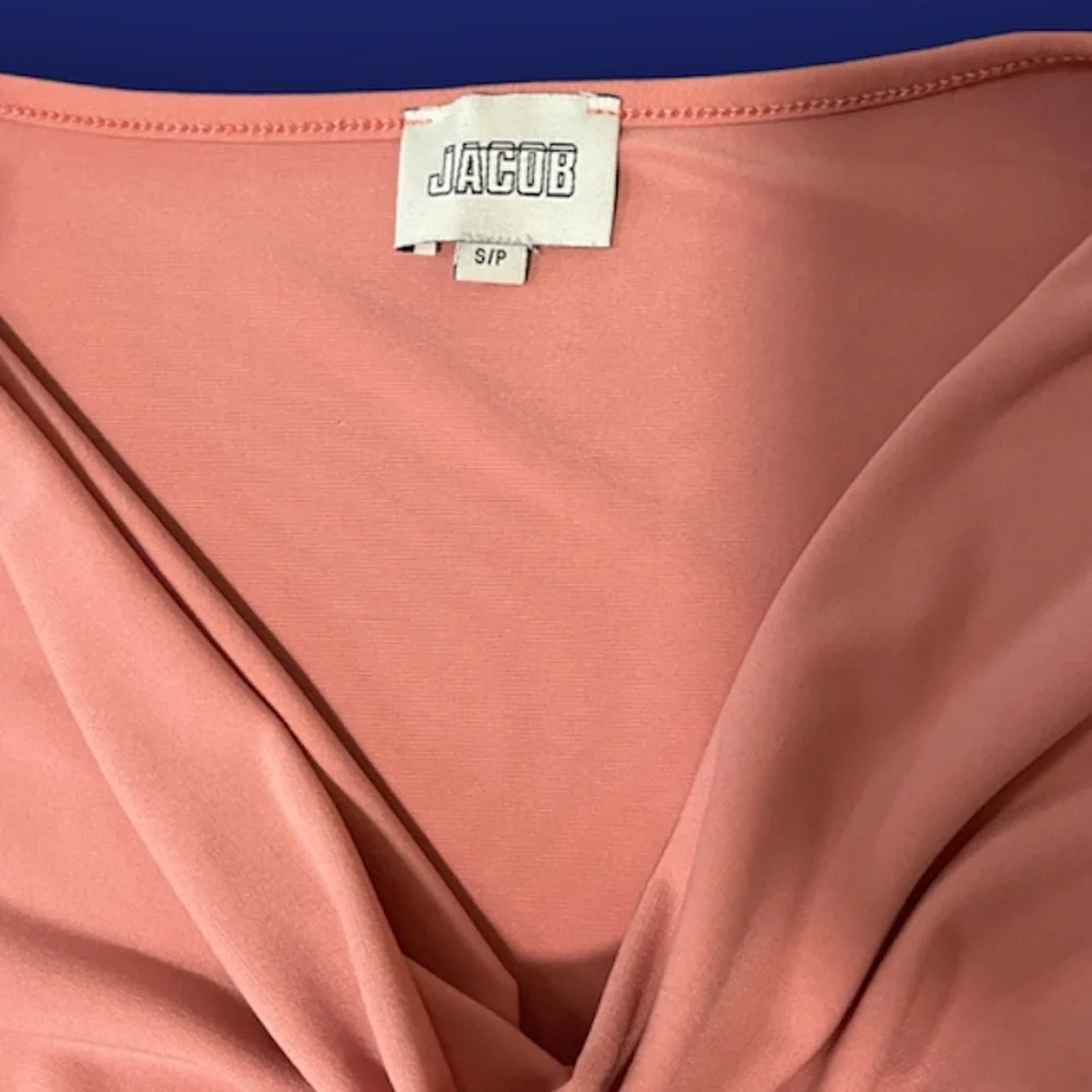 Blush Pink Vintage Cowl Neck Top - Picture 2 of 3